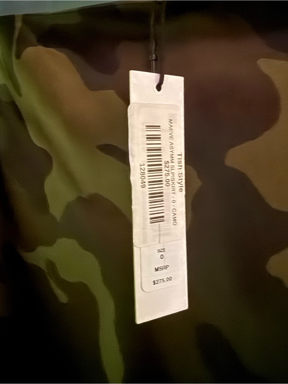 BNWT - Alice + Olivia Camo Asymmetric Midi Skirt - Green Size 0 - Picture 5 of 10